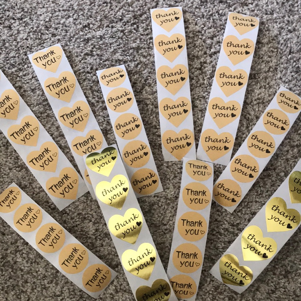 🆕 50 Thank You Stickers variety pack
